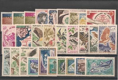 MONANNEE1962 - Philatelie - Année complète 1962 de timbres de Monaco - Timbres de Monaco