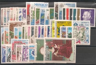 MONANNEE1978 - Philatelie - Année complète 1978 de timbres de Monaco - Timbres de Monaco