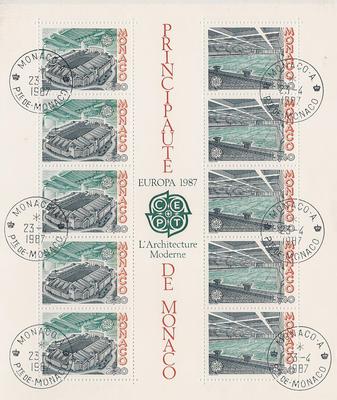 MONBF37obli - Philatélie - Bloc feuillet de Monaco N° 37 du catalogue Yvert et Tellier oblitéré - Timbres de collection