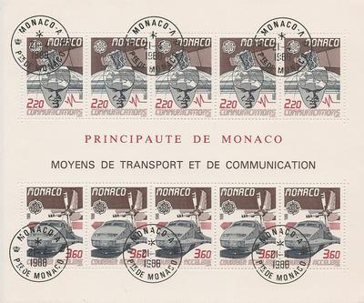 MONBF41obli - Philatélie - Bloc feuillet de Monaco N° 41 du catalogue Yvert et Tellier oblitéré - Timbres de collection