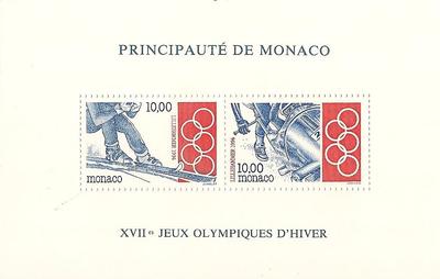 MONBF63 - Philatélie - Bloc feuillet de Monaco N° Yvert et Tellier 63 - Timbres de Monaco - Timbres de collection
