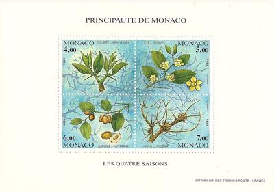 MONBF68 - Philatélie - Bloc feuillet de Monaco N° Yvert et Tellier 68 - Timbres de Monaco - Timbres de collection