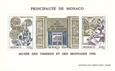 MONBF73 - Philatélie - Bloc feuillet de Monaco N° Yvert et Tellier 73 - Timbres de Monaco - Timbres de collection