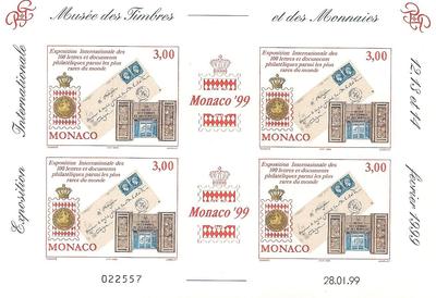 MONBF81 - Philatélie - Bloc feuillet de Monaco N° Yvert et Tellier 81 - Timbres de Monaco - Timbres de collection