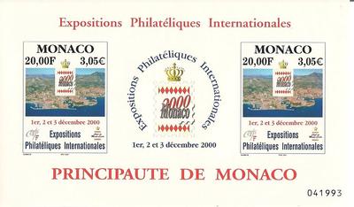 MONBF85 - Philatélie - Bloc feuillet de Monaco N° Yvert et Tellier 85 - Timbres de Monaco - Timbres de collection
