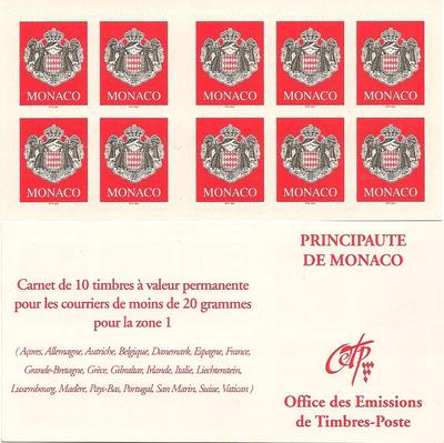 MONCAR13 - Philatélie - Carnet de timbres Monaco N° Yvert et Tellier 13 - Timbres de Monaco - Timbres de collection