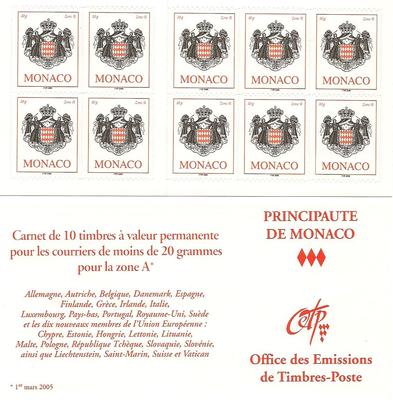 MONCAR15 - Philatélie - Carnet de timbres de Monaco n° YT 15 - Timbres de collection
