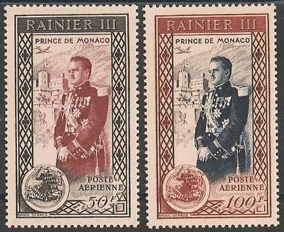 MONPA49-50 - Philatélie - Timbres Poste Aérienne de Monaco N° Yvert et Tellier 49 à 50 - Timbres de collection