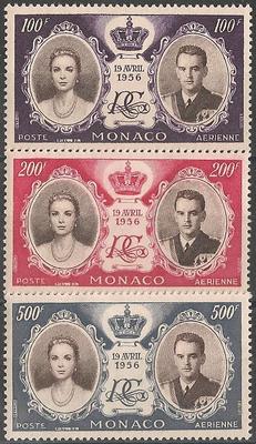MONPA63-65 - Philatélie - Timbres Poste Aérienne de Monaco N° Yvert et Tellier 63 à 65 - Timbres de Monaco - Timbres de collection