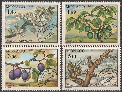 MONPREOS106-109 - Philatélie - Timbres préoblitérés de Monaco N° Yvert et Tellier 106 à 109 - Timbres de Monaco - Timbres de collection