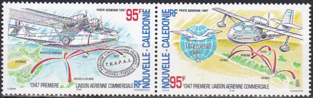 NCALPA345-346 - Philatélie - Timbres Poste Aérienne de Nouvelle-Calédonie N° Yvert et Tellier 345 à 346 - Timbres de collectio