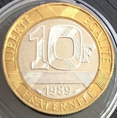 NE-10F-1989-Génie-FDC - Philatélie 50 - 10 Francs 1989 Génie de la bastille FDC du coffret fleurs de coins