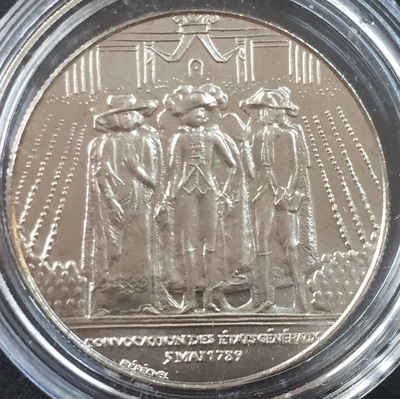 NE-1F-1989-États Généraux-FDC-(1) - Philatélie 50 - 1 Franc 1989 Semeuse FDC du coffret fleurs de coins