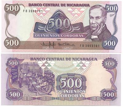 Nicaragua - Pick 155 - Billet de collection de la Banque centrale du Nicaragua - Billetophilie - Bank Note