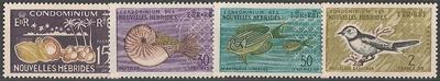 NVLESHE203-206 - Philatélie - Timbres des Nouvelles-Hébrides N° Yvert et Tellier 203 à 206 - Timbres de colonies françaises avant indépendance - Timbres de collection