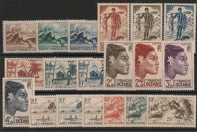 OCE182-200 - Philatélie - Timbres d'océanie avant indépendance N° Yvert et Tellier 182 à 200 - Timbres de colonies françaises