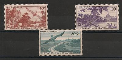 OCEPA26-28 - Philatélie - Timbres d'océanie avant indépendance N° Yvert et Tellier PA 26 à 28 - Timbres de colonies françaises