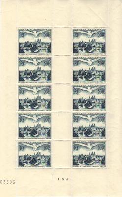 PA20 x 10 - Philatelie - timbres de France Poste Aérienne en feuille