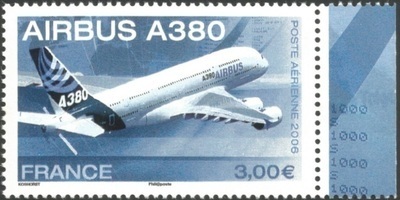 PA69a - Philatélie 50 - Timbre de France Poste Aérienne N°69a émis en 2006 - Avion Airbus A380