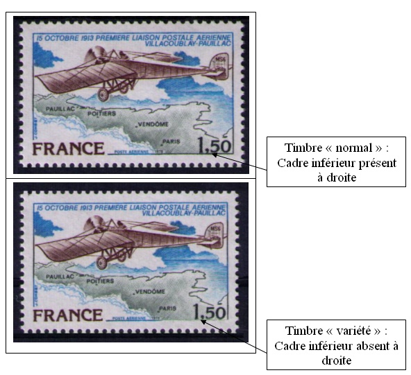 PA 51 visuel - Philatélie 50 - timbre de France Poste Aérienne avec variété N° Yvert et Tellier PA 51 - timbre de France de collection