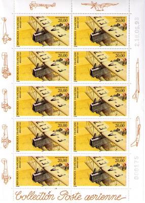 F61 feuille - Philatélie 50 - timbre de France Poste Aérienne N° Yvert et Tellier 61