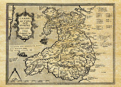 Pays de Galles - Philatélie - Reproduction de cartes géographiques anciennes