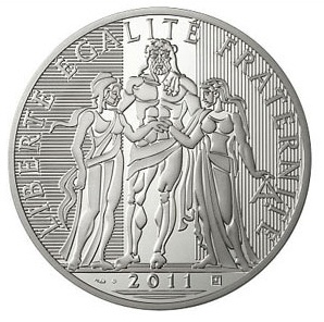 Pièce 100 Euro Argent France Hercule 2011 