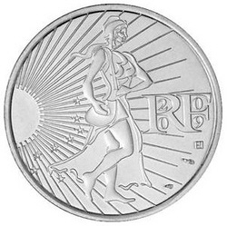 Pièce de 10 € en Argent Semeuse 2009  Pièces euros France