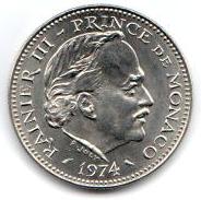 pièce monaco 5 francs Rainier III b
