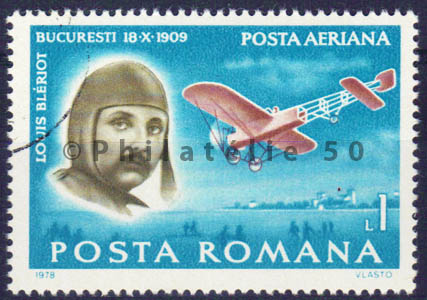 Louis Blériot Philatélie 50 timbre de collection thématique célébrités aviateurs français