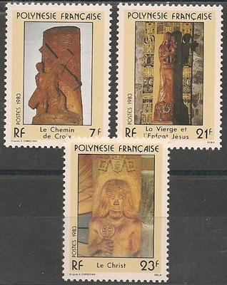 POLY195-197 - Philatélie - Timbres de Polynésie N° Yvert et Tellier 195 à 197 - Timbres de collection