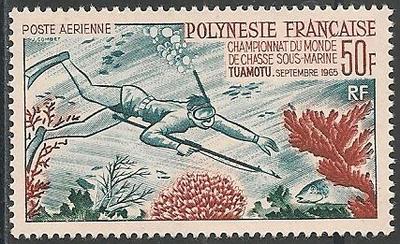 POLYPA14 - Philatélie - Timbre Poste Aérienne de Polynésie française N° Yvert et Tellier 14 - Timbres de collection