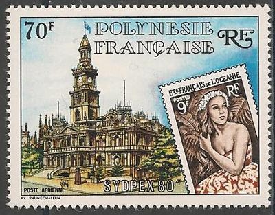 POLYPA155 - Philatélie - Timbre Poste Aérienne de Polynésie française N° Yvert et Tellier 155 - Timbres de collection