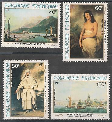 POLYPA163-166 - Philatélie - Timbres Poste Aérienne de Polynésie française N° Yvert et Tellier 163 à 166 - Timbres de collection