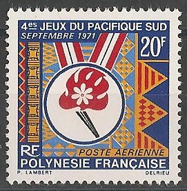 POLYPA45 - Philatélie - Timbre Poste Aérienne de Polynésie française N° Yvert et Tellier 45 - Timbres de collection