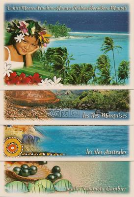 POLYPAP5-8 - Philatelie - Prêt à poster de Polynésie française N° Yvert et Tellier 5 à 8 - Timbres de collection
