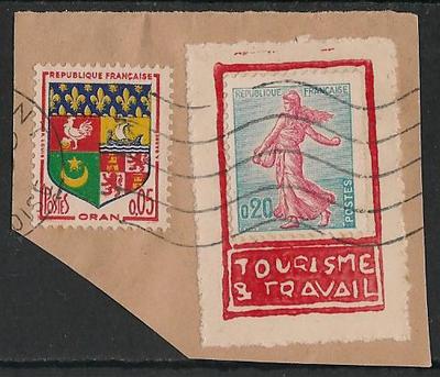 PTTOURISMEETTRAVAIL - Philatélie - Porte timbre Tourisme et Travail - Timbres publicitaires - Timbres de collection