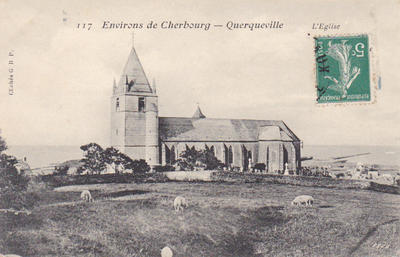 CPA50QUE17101511 - Philatelie - Carte postale ancienne de Querqueville - Cartes postales anciennes de collection