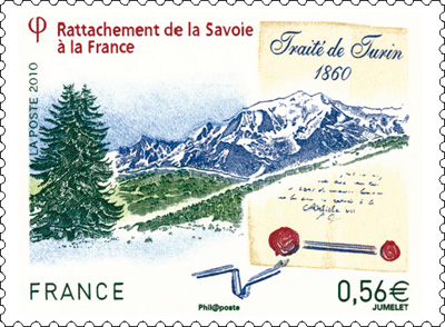 Rattachement de la Savoie - Philatélie 50 - timbre de France adhésif