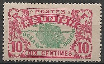 REU60 - Philatélie - Timbres de la Réunion N° Yvert et Tellier 60 neuf - Timbres de colonies françaises