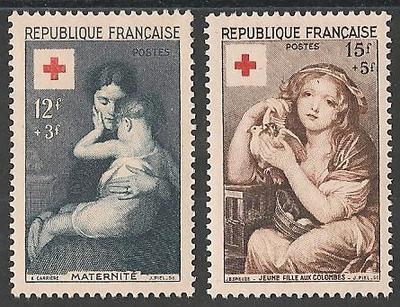 RF1006-1007 - Philatélie - Timbres de France N° Yvert et Tellier 1006 à 1007 - Timbres de collection