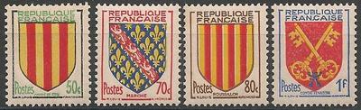 RF1044-1047 - Philatélie - Timbres de France N° Yvert et Tellier 1044 à 1047 - Timbres de collection