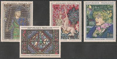 RF1424-1427 - Philatélie - Timbres de France N° Yvert et Tellier 1424 à 1427 - Timbres de collection