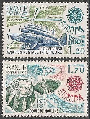 RF2046-2047 - Philatélie - Timbres de France N° Yvert et Tellier 2046 à 2047 - Timbres de collection