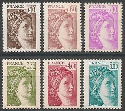 RF2118-2123 - Philatélie - Timbres de France N° Yvert et Tellier 2118 à 2123 - Timbres de collection