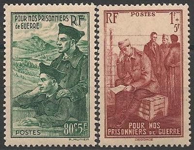 RF474-475 - Philatélie - Timbres de France N° Yvert et Tellier 474 à 475 - Timbres de collection