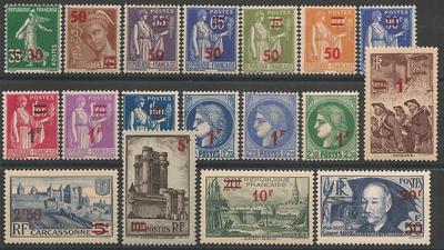 RF476-493 - Philatélie - Timbres de France N° Yvert et Tellier 476 à 493 - Timbres de collection