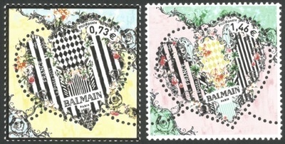 RF5118/19 - Philatélie 50 - Timbre de France 2017 N° YT 5118 et 5119 - Saint Valentin · coeurs de Balmain