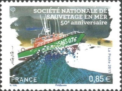 RF5151 - Philatélie 50 - Timbre de France 2017 N° YT 5151 - Société Nationale de Sauvetage en Mer (SNSM)