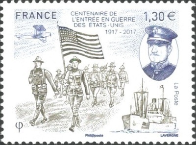RF5156 - Philatélie 50 - Timbre de France 2017 N° YT 5156 - Général Pershing